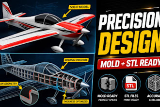 create custom rc plane model stl files ready for build