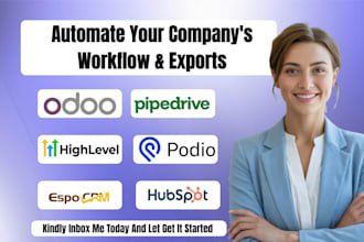 automate your workflows exports across odoo pipedrive ghl podio espo crm hubspot