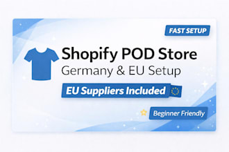 shopify pod store germany eu beginner friendly and fast eu suppliers