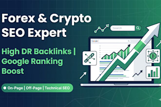 do forex and crypto seo, high DR backlinks, and google ranking audit report