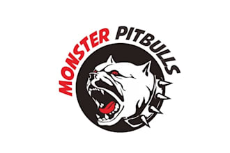 design high quality monster pit bulls logo