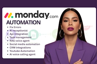 setup monday com monday crm notion dubsado automation, monday automation