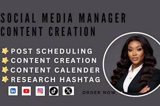 be your monthly social media manager management organic growth content creation