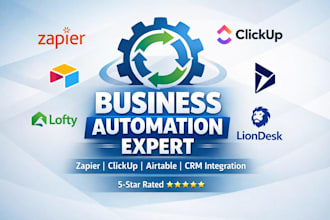 automate your business with zapier, clickup, airtable, and CRM integration