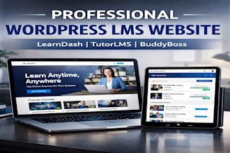 build or fix wordpress lms website with masterstudy, tutor lms pro, buddyboss