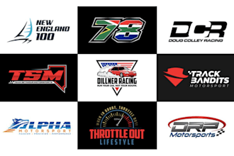 do motorsports car bike racing team club logo design