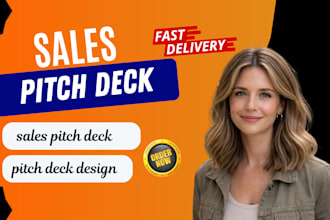 create modern sales pitch deck and presentation design for startups, business