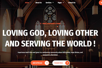 build wix church website nonprofit ngo website charity donation ministry website