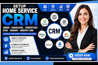 setup home service CRM jobber gohighlevel servicetitan zoho monday hubspot CRM