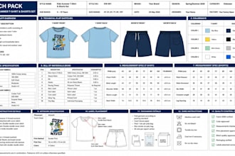 design kids clothing baby wears apparels for kids and baby tech pack and pattern