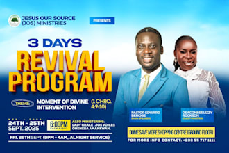 design church flyer, revival flyer, church banner, gospel flyer