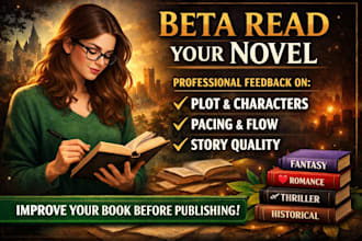 beta read your novel book feedback manuscript critique plot