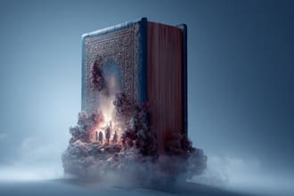 design a premium dark fantasy or gothic romance book cover