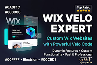 create advanced wix website with velo coding and dynamic pages