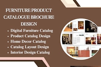 design furniture product catalogue brochure and interactive flipbook