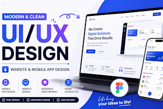 do website and app UI design in figma