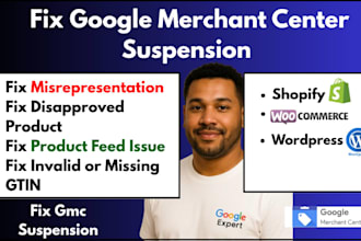 fix google merchant center suspension misrepresentation and disapproved product