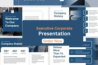 design a professional corporate presentation and powerpoint slides