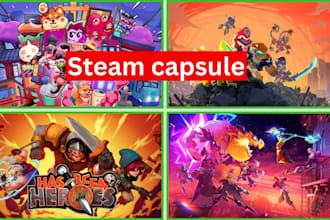 design steam capsule art, game cover, and banner for your steam store page