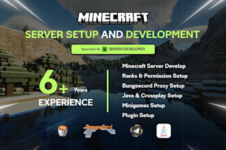 develop a minecraft server for you