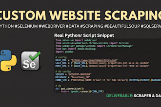 do web scraping and data mining