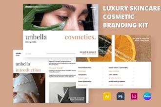 design luxury skincare cosmetic branding kit logo packaging for corporate sales