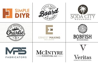 do home renovations woodworks carpentry handyman logo design