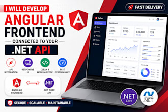 develop an angular frontend connected to your dotnet API