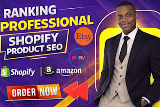 shopify product SEO for amazon, ebay and etsy store
