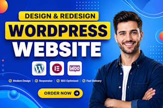 build, design or redesign wordpress website, rebuild wordpress elementor website