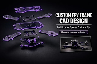 design custom 3d printable fpv drone or racing quad frame in cad