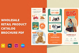 design wholesale retail product catalog brochure PDF editable canva template
