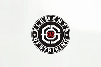 design monogram mixed martial arts logo