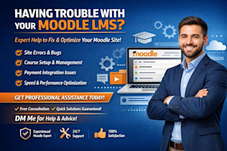 install moodle lms, setup courses, quizzes, and plugins professionally
