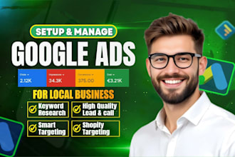 manage and optimize google ads for shopify ecommerce and local business