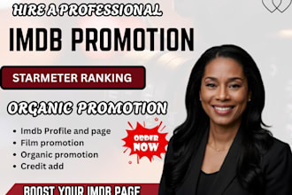create imdb profile or page add movie credits and improve imdb starmeter fast