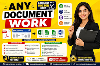 reconcile bank statement PDF to editable format
