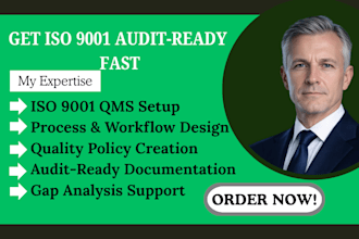 create iso 9001 quality management system documentation and qms setup