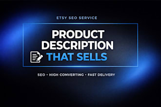write SEO etsy product descriptions for your product