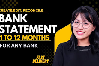 reconcile bank statement PDF to editable format