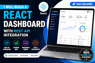 build a react dashboard with rest API integration