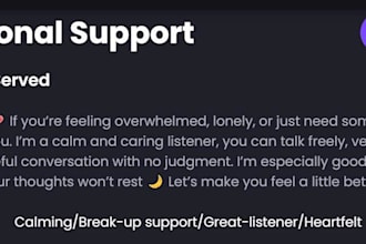 be someone you can talk to when you feel overwhelmed