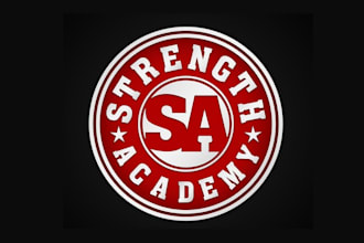 design monogram custom logo for strength academy