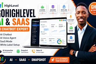 setup gohighlevel ai chatbot, saas, snapshots and white label CRM