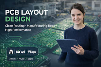 design pcb layout and schematics with gerber files for production