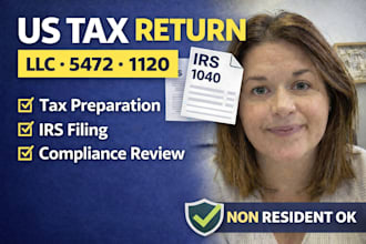 prepare irs tax return, business tax filing, non resident tax return, tax review