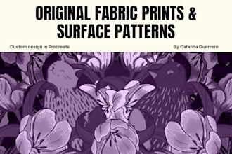 design original fabric prints and surface patterns in procreate