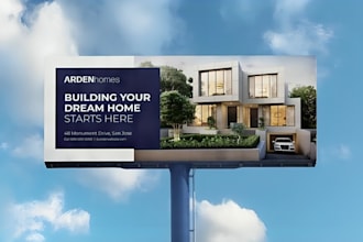 design billboard signage, signboard, banner that attracts customers