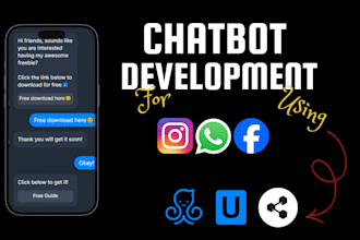do instagram, facebook and whatsapp chatbot using manychat, uchat and botpress