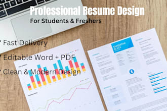 design a professional resume for students and freshers